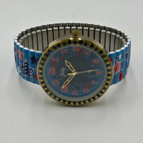 Willabee & Ward Season Watch July Month Red Blue Stars Patriotic Stretch Band - Picture 7 of 14